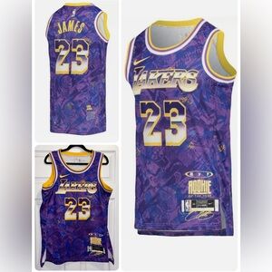 LeBron James LA Lakers Nike Select Series MVP Swingman Jersey Purple Size Medium